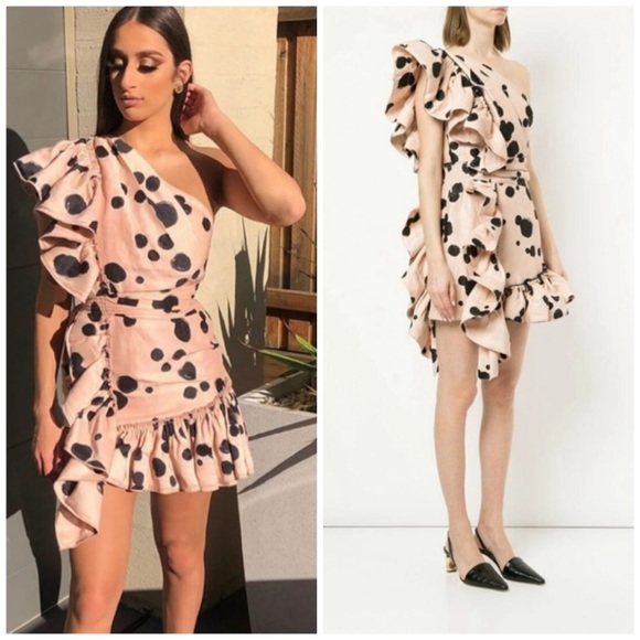 NWT Aje ‘Beronia’ Blogger Favourite Polka Dot Mini Dress Size 4 - Picture 2 of 12